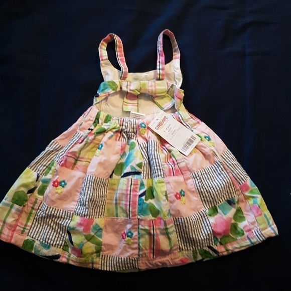 Gymboree girls size 3-6 months Flower Garden line dress with diaper cover NWT - Picture 4 of 7